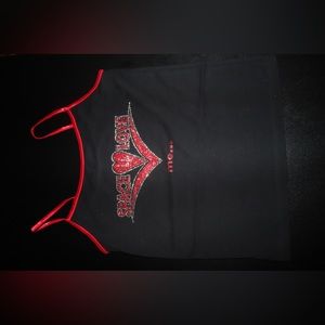 Women Rhinstone tank top (space 4 love me) 100% cotton